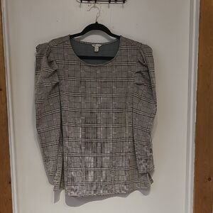 Plaid Women's Top - Gray